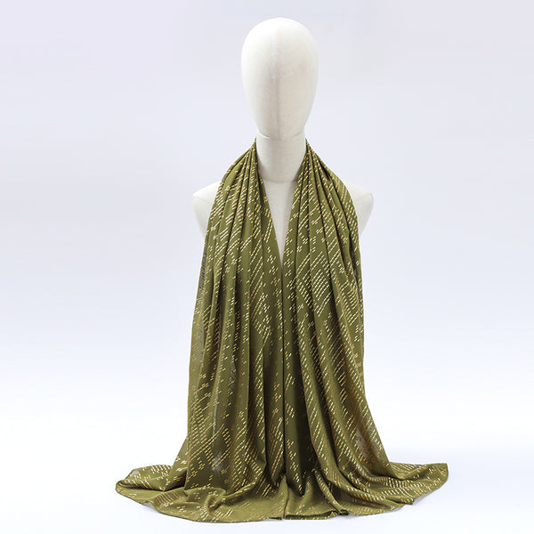 Women's Scarf Faux Assuit foil print Turban Head scarves Shawls Retro style