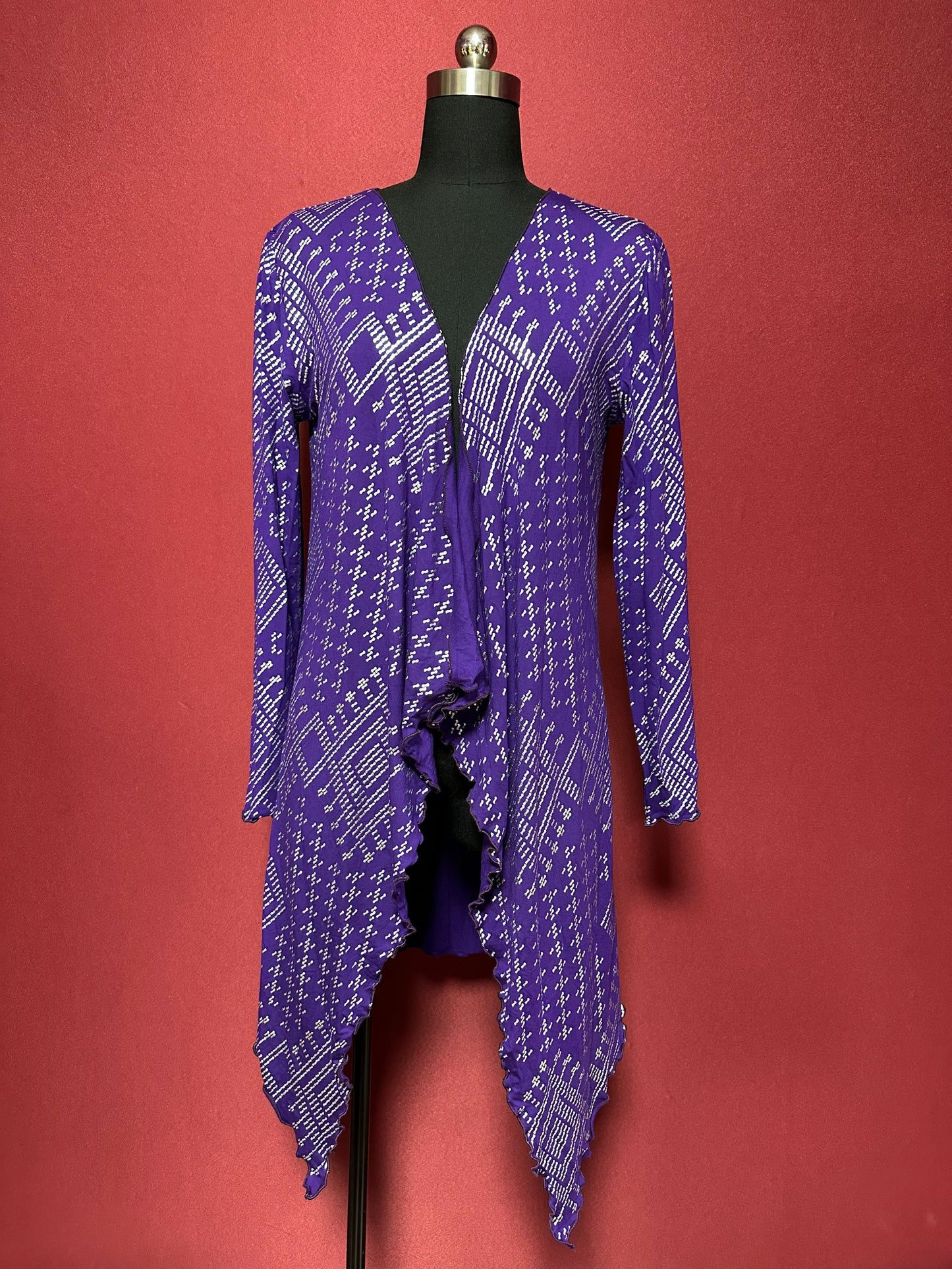 Modal Rayon Jackets for Women Faux Assuit foil Print Dance Coats Yoga
