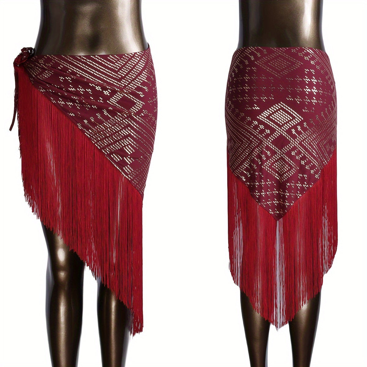 Modern Assuit Triangle Hip Towel Modal Royan Faux Assuit foil Print Hip scarf Bellydance hip towel
