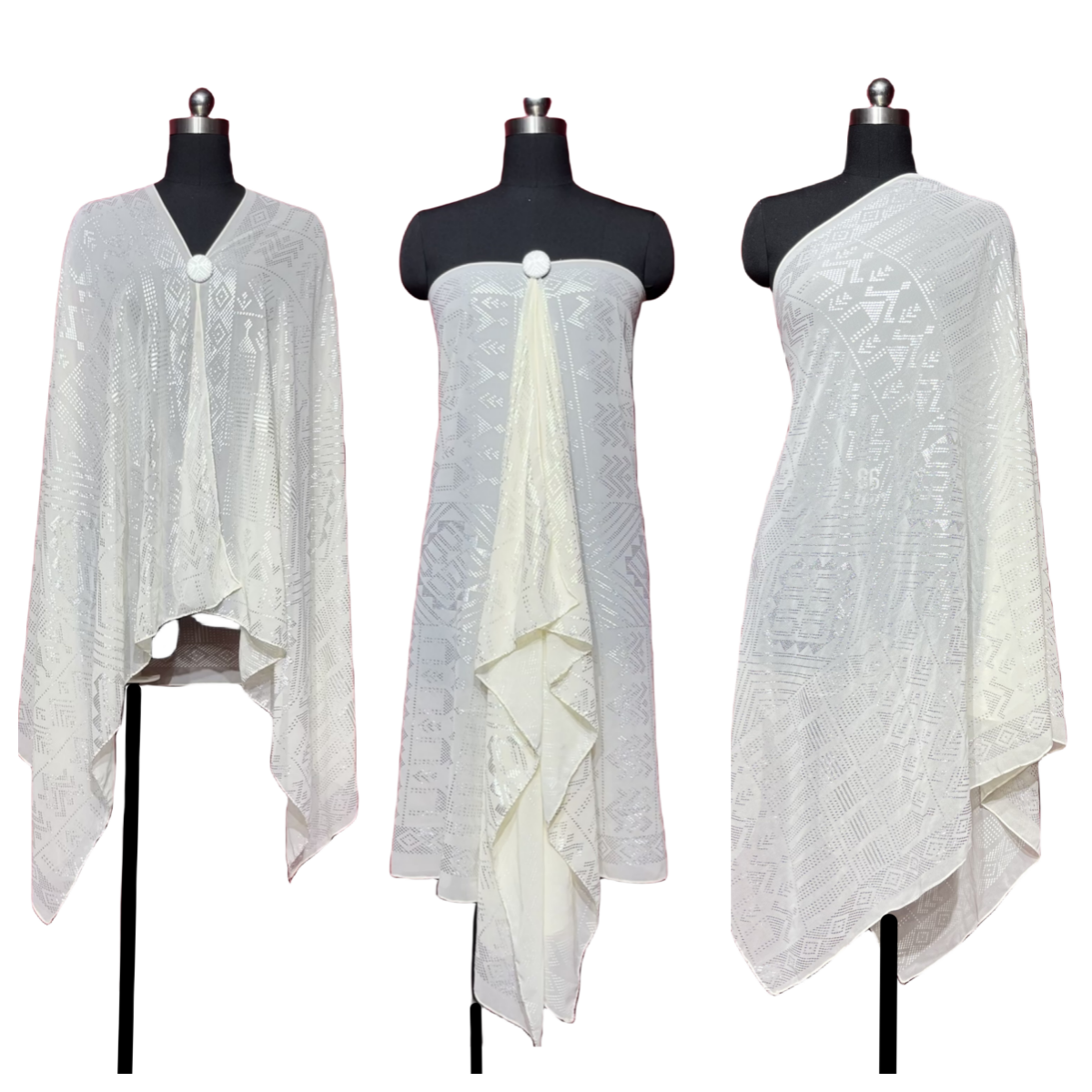 70.8‘’*33.8‘’Vintage 1920s gorgeous style Faux Assuit foil print Women's shawl Pearl Chiffon Hijab scarf headscarf