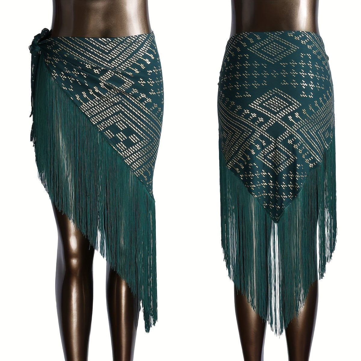 Modern Assuit Triangle Hip Towel Modal Royan Faux Assuit foil Print Hip scarf Bellydance hip towel
