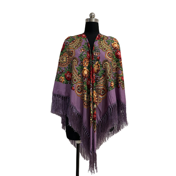 63*63‘’ OverSzie Wholesale Classic printed shawl National style square Women Long Tassel Shawl Printed Scarf