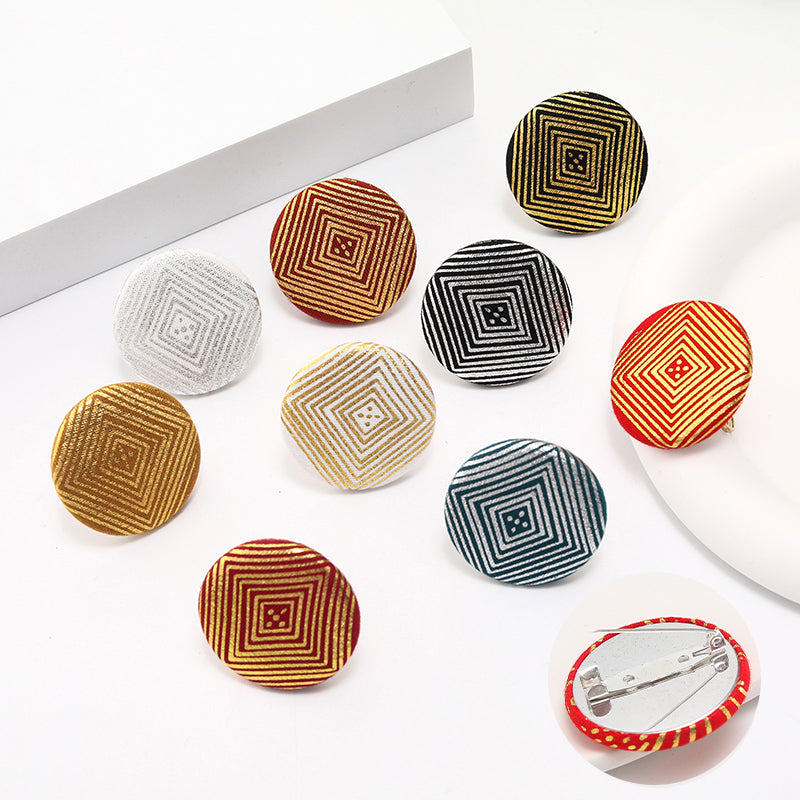 9pcs Bohemian Retro original pure handmade jewelry accessories Fashion alloy multicolor pattern women's brooch