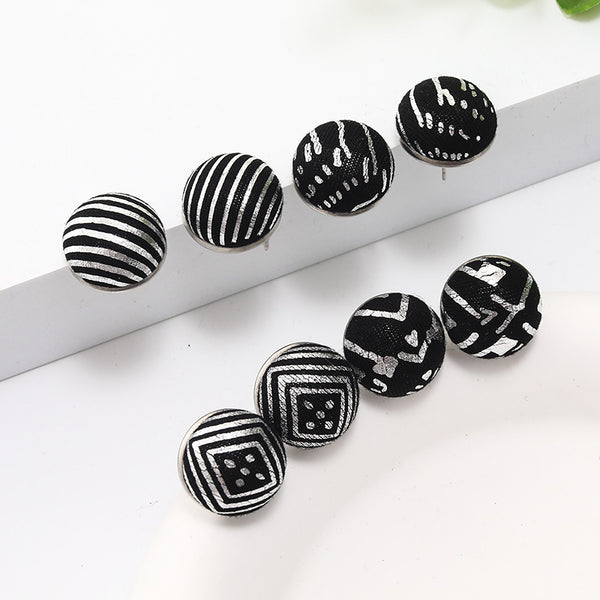 Original new Bohemian style colorful women's decorative jewelry accessories retro full with round stainless steel stud earrings…