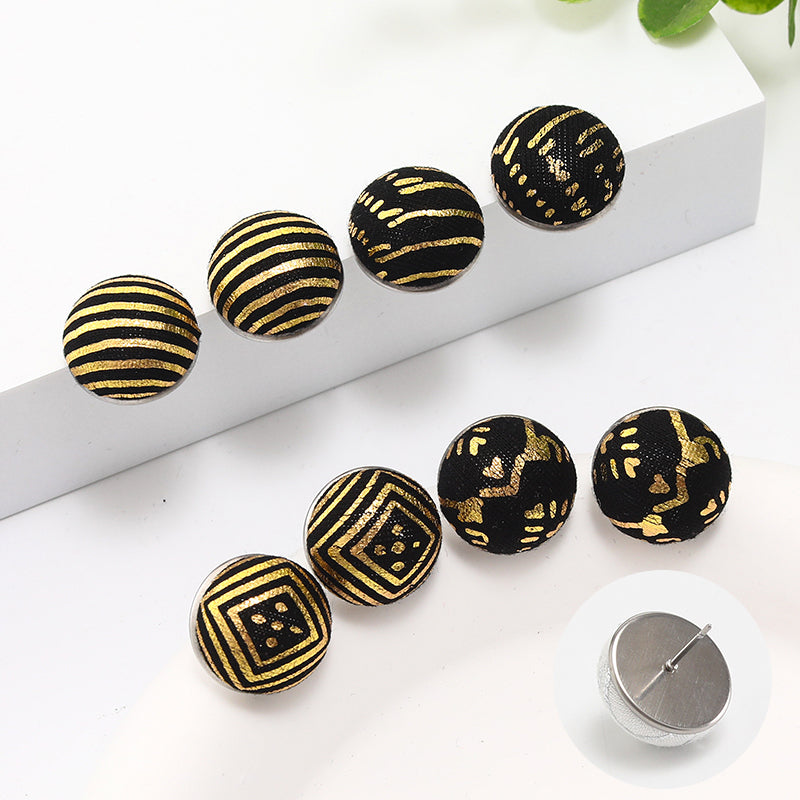 8 pieces of Bohemian retro original pure handmade jewelry accessories Fashion multi-colored pattern brooch for women