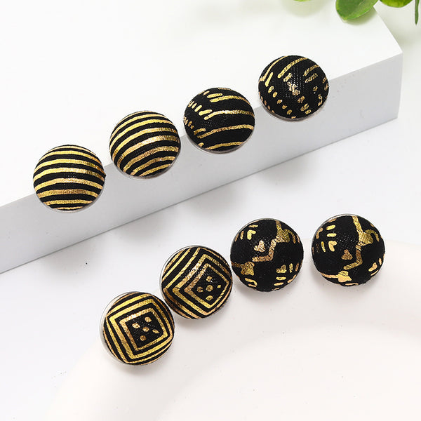 Original new Bohemian style colorful women's decorative jewelry accessories retro full with round stainless steel stud earrings…