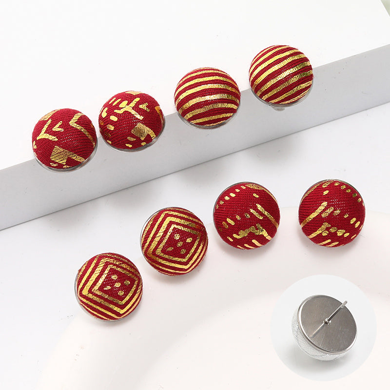 8 pieces of Bohemian retro original pure handmade jewelry accessories Fashion multi-colored pattern brooch for women