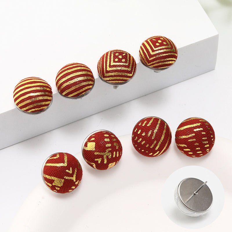 8 pieces of Bohemian retro original pure handmade jewelry accessories Fashion multi-colored pattern brooch for women