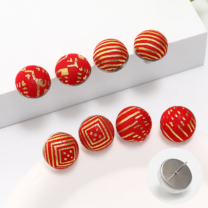 8 pieces of Bohemian retro original pure handmade jewelry accessories Fashion multi-colored pattern brooch for women