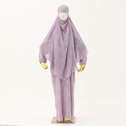 MauveSet robe Pearl chiffon masked robe