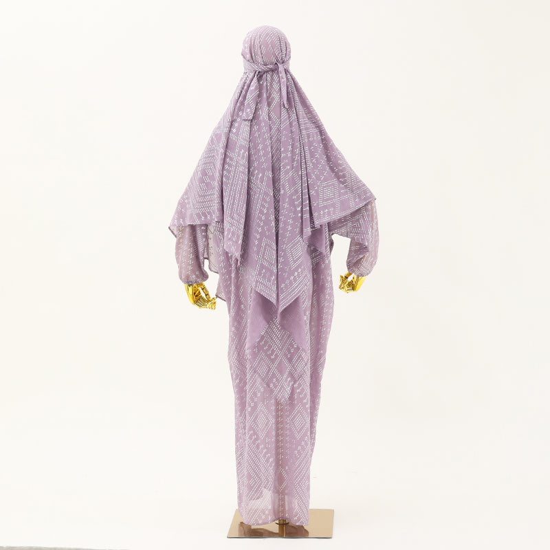 MauveSet robe Pearl chiffon masked robe