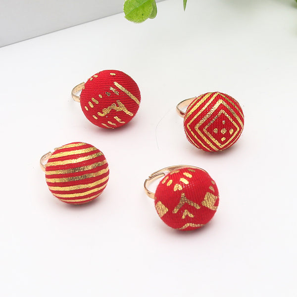 4 Patterned daily decor with all original handmade ladies Bohemian vintage colorful fashion rings