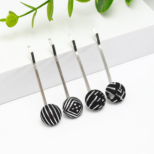 4pcs cute preppy girls fashion hemispheres Hairpins Elegant women metal hair accessories combo set