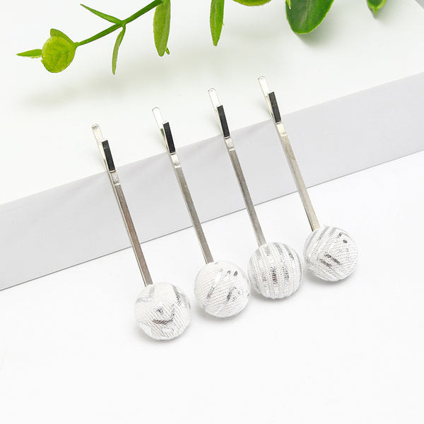 4pcs cute preppy girls fashion hemispheres Hairpins Elegant women metal hair accessories combo set