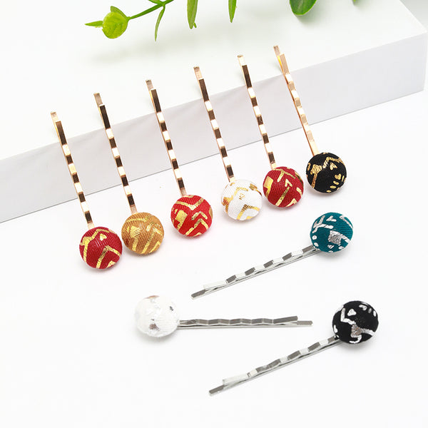 9pcs cute preppy girls fashion hemispheres Hairpins Elegant women metal hair accessories combo set…