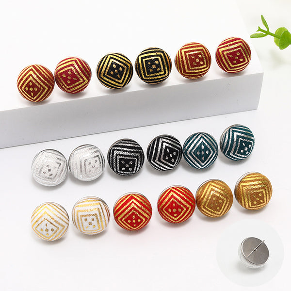 18pcs  of Bohemian retro original pure handmade jewelry accessories Fashion multi-colored pattern brooch for women