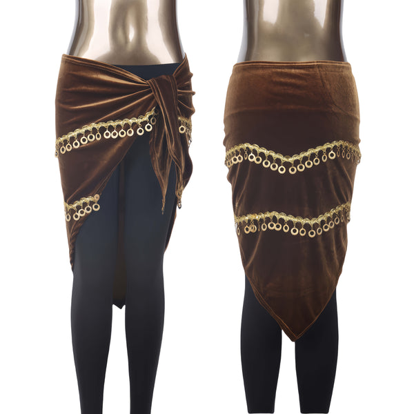 Hot - Selling Belly Dance Hip Scarf, Velvet Elastic Blue Sequined Hip Wrap, A Must - Have For Dance Practice And Performance Hip Towel Oriental Dance