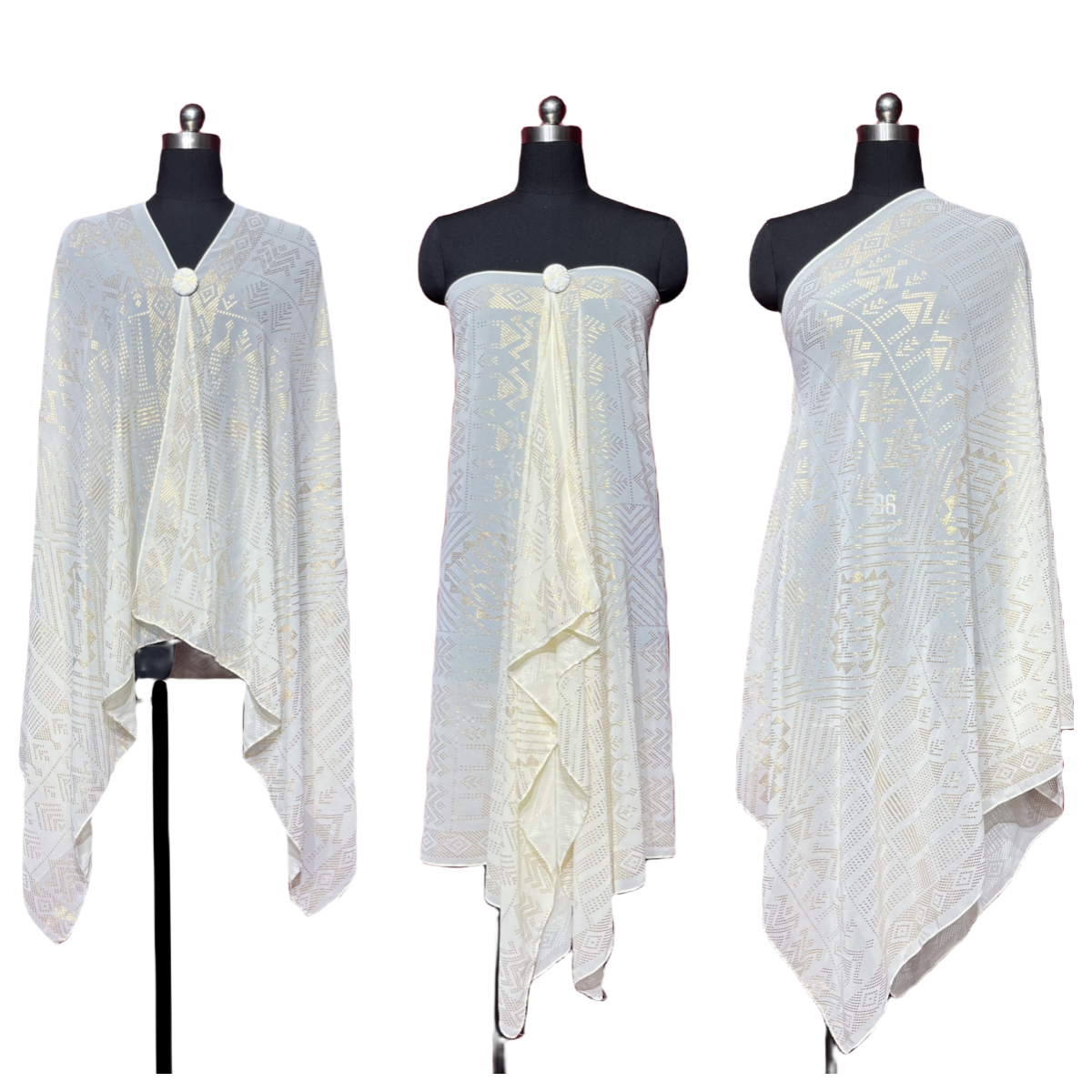 70.8‘’*33.8‘’Vintage 1920s gorgeous style Faux Assuit foil print Women's shawl Pearl Chiffon Hijab scarf headscarf