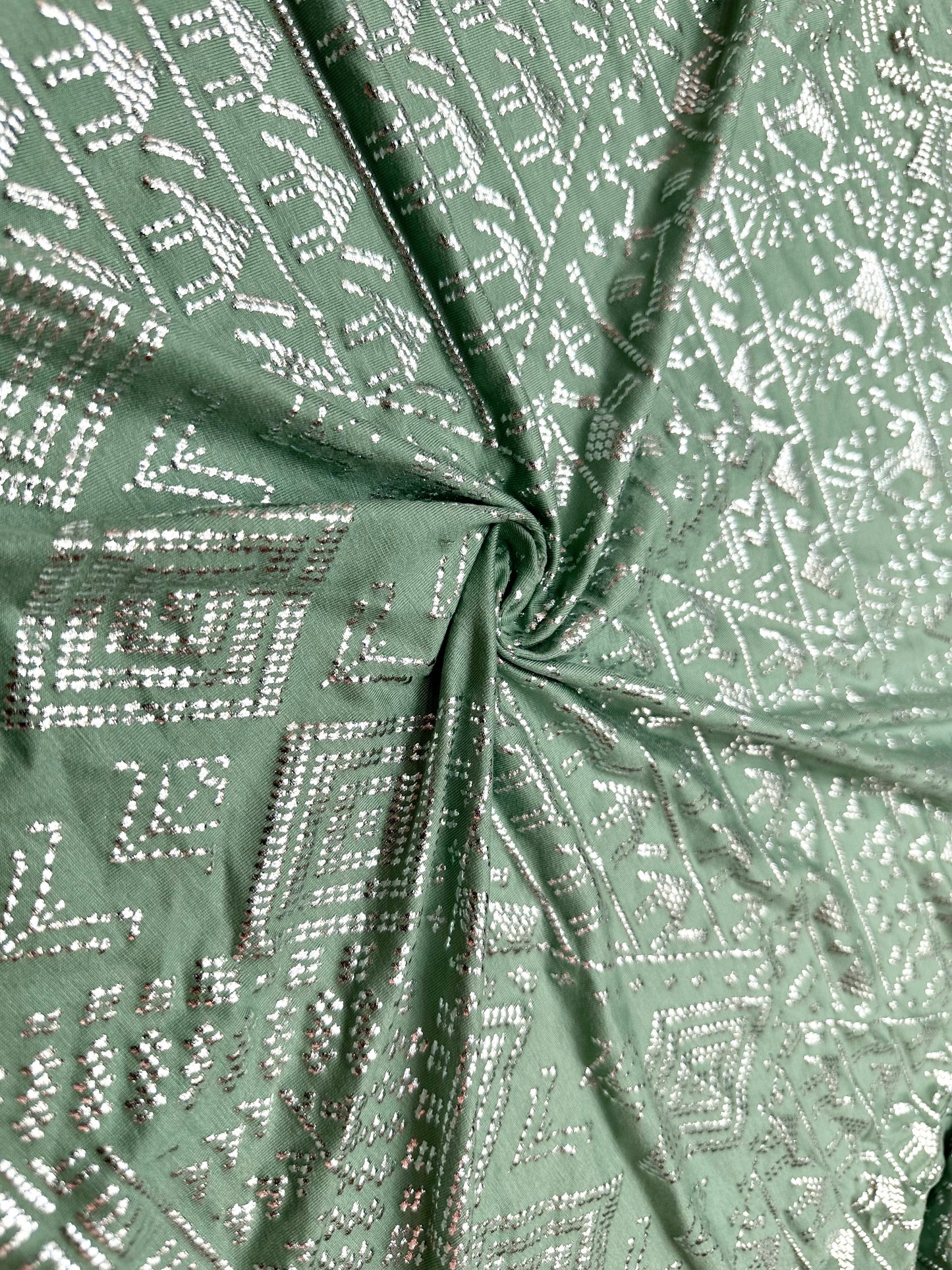 The Elastic Rayon Faux Assuit foil print Fabric Tribal BellyDance ATS Costume Fabric Oriental Dance