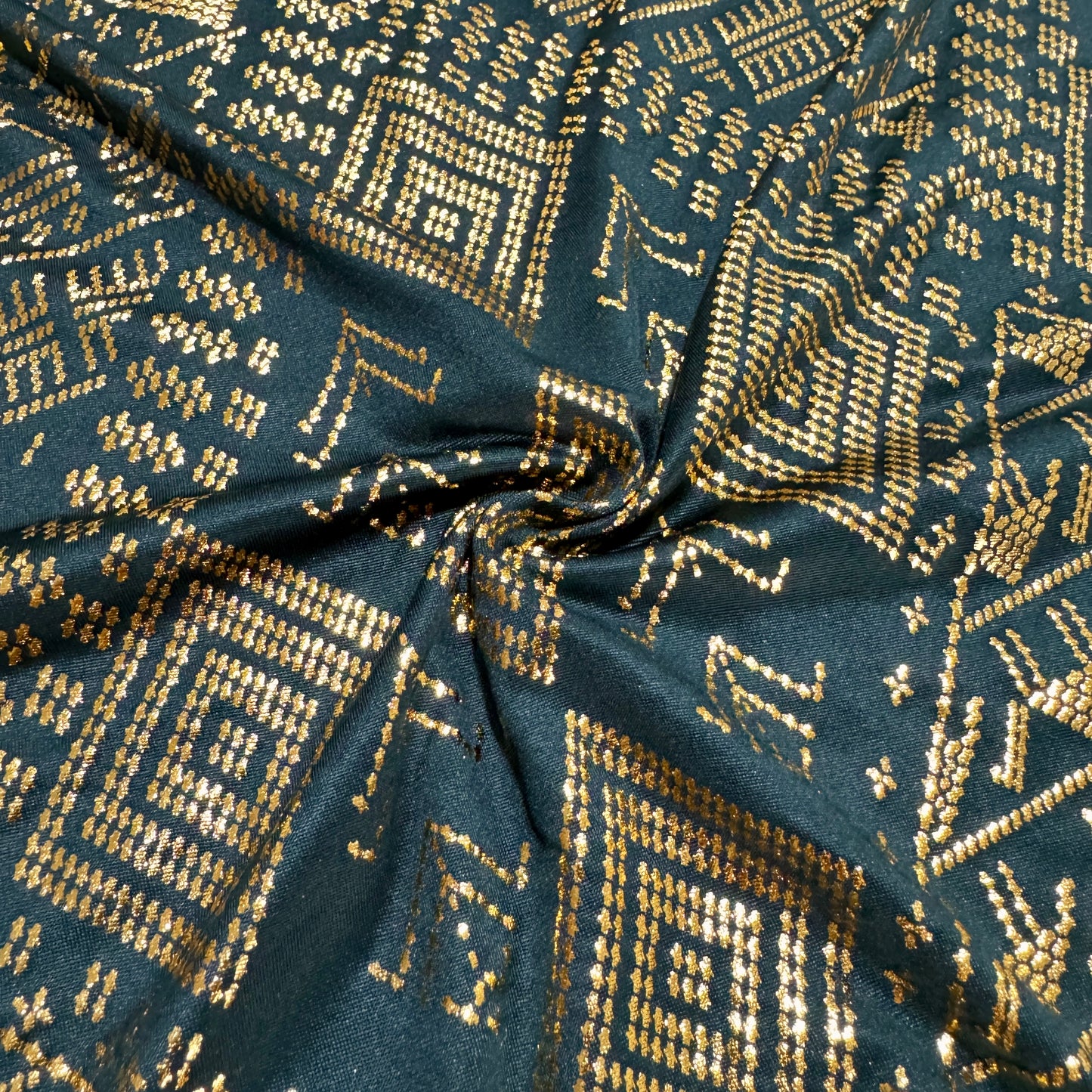 Elastic Milk Fibre Faux Assuit foil print Vintage style Gorgeous Clothing Fabric Dance Daily Clothes MakingMaterial