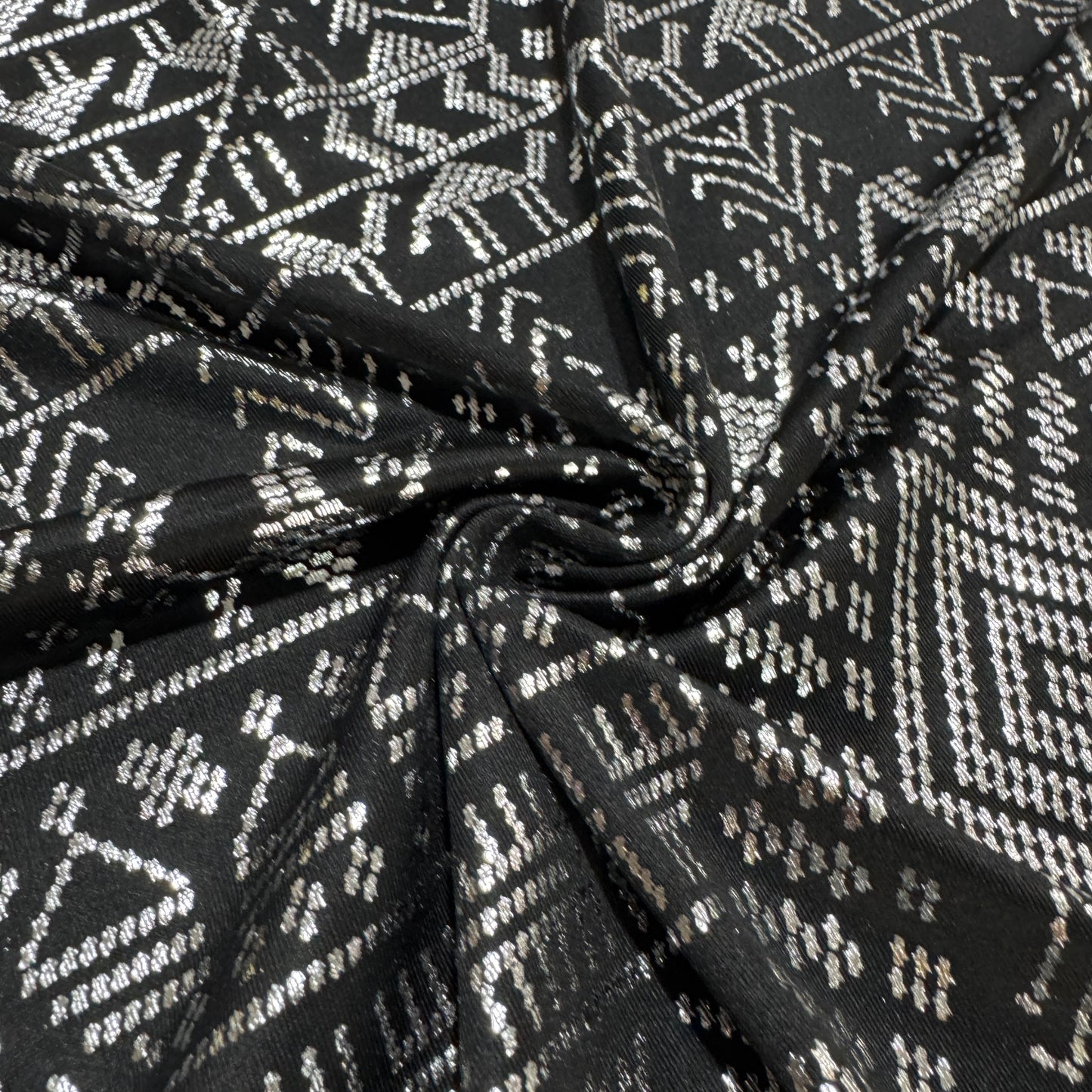 Elastic Milk Fibre Faux Assuit foil print Vintage style Gorgeous Clothing Fabric Dance Daily Clothes MakingMaterial