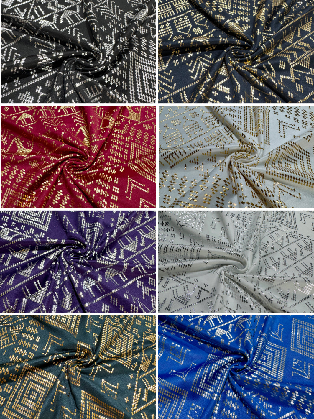 Elastic Milk Fibre Faux Assuit foil print Vintage style Gorgeous Clothing Fabric Dance Daily Clothes MakingMaterial