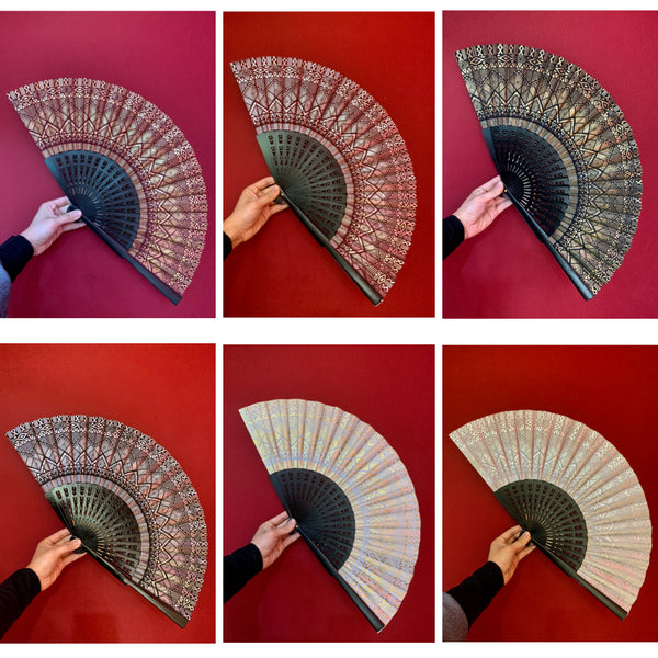 Gorgeous Spanish wooden Assuit hot stamping craft dance Flamenco fans ATS the props