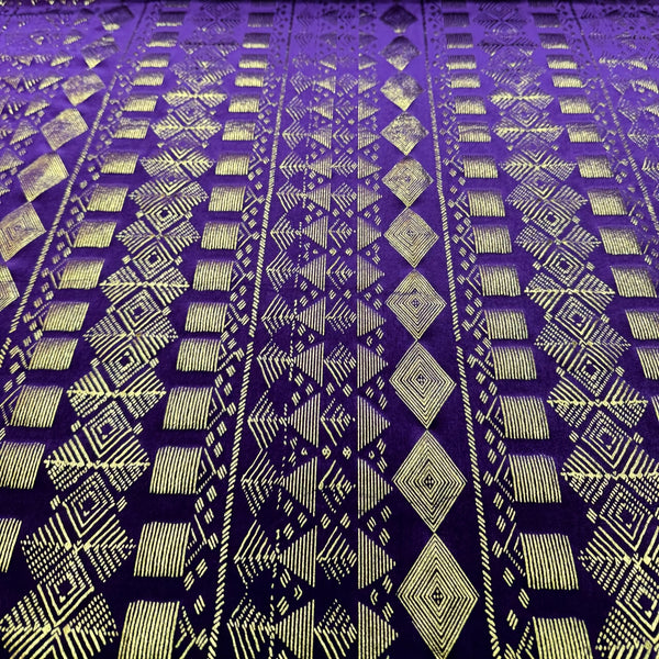 1 Yard Elastic Velvet Diamond flower fabric Faux Assuit foil print Vintage style Gorgeous DIY Clothing Dance Material