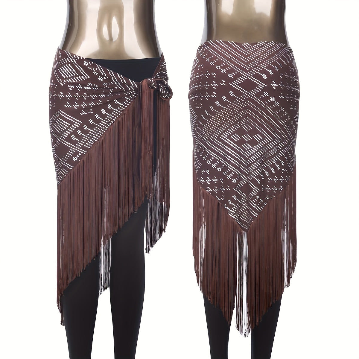 Modern Assuit Triangle Hip Towel Modal Royan Faux Assuit foil Print Hip scarf Bellydance hip towel