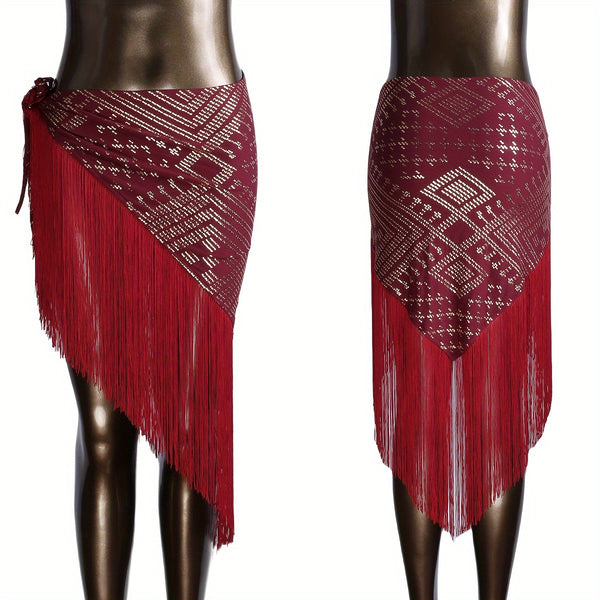 Modern Assuit Triangle Hip Towel Modal Royan Faux Assuit foil Print Hip scarf Bellydance hip towel