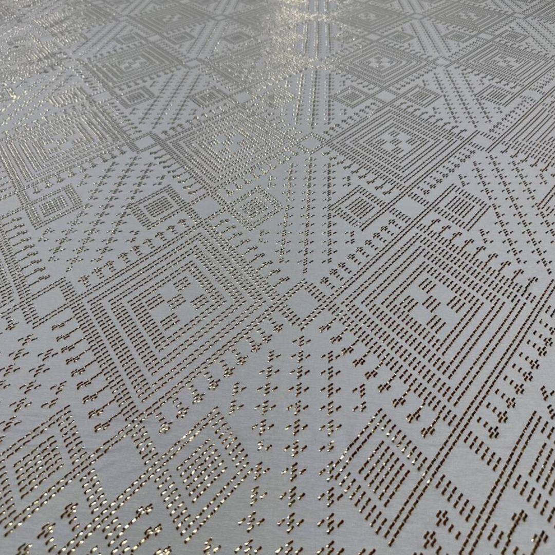 The Elastic Rayon Faux Assuit foil print Fabric Tribal BellyDance ATS Costume Fabric Oriental Dance