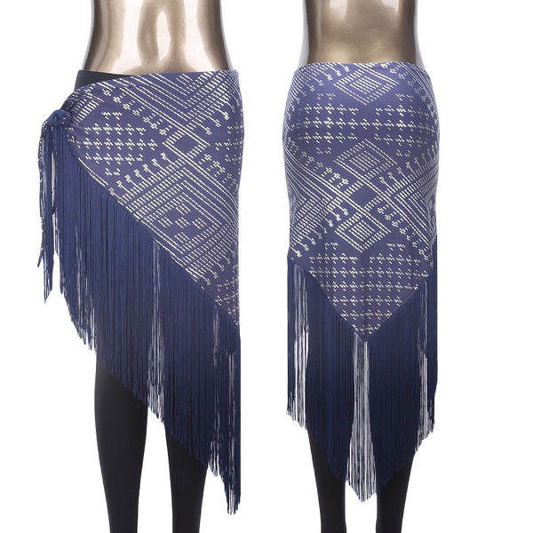 Modern Assuit Triangle Hip Towel Modal Royan Faux Assuit foil Print Hip scarf Bellydance hip towel