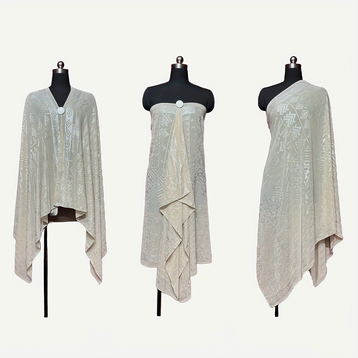 70.8‘’*33.8‘’Vintage 1920s gorgeous style Faux Assuit foil print Women's shawl Pearl Chiffon Hijab scarf headscarf