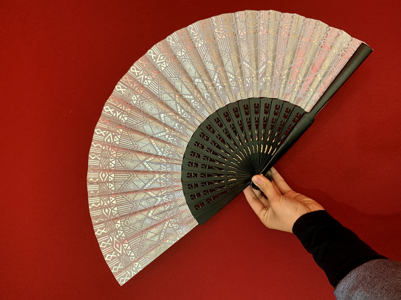 Gorgeous Spanish wooden Assuit hot stamping craft dance Flamenco fans ATS the props