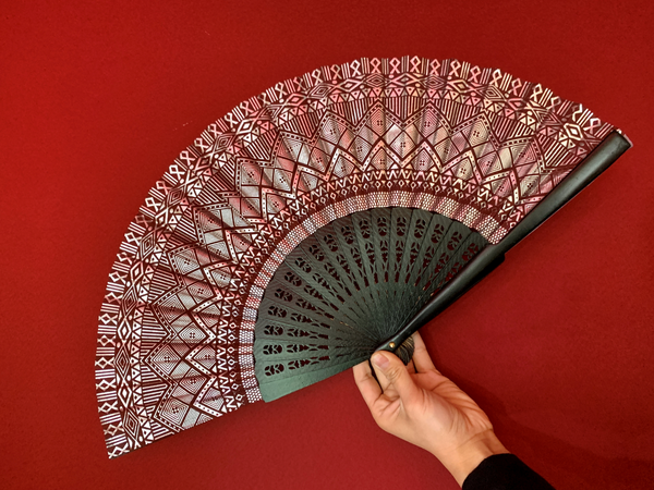 Gorgeous Spanish wooden Assuit hot stamping craft dance Flamenco fans ATS the props