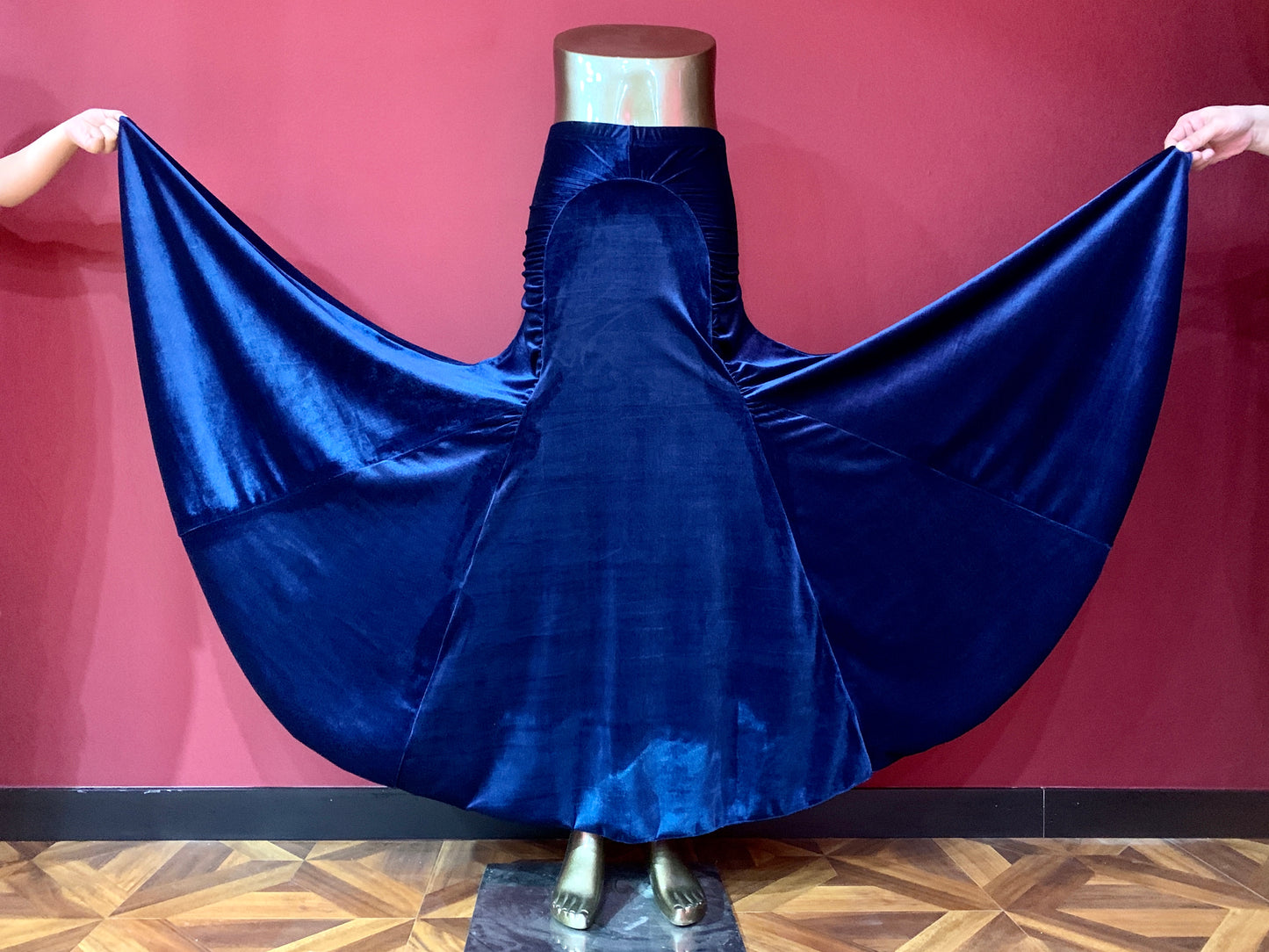 Mermaid Skirt Pure Color Big Big Big Skirt Swing Tribal Fusion Dance ATS Performance Clothing Flamenco