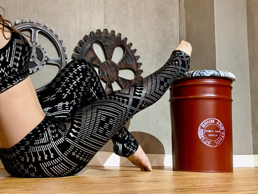 Tribal Fashion Leggings Faux Assuit foil print Tribal Fusion Tight Pants YoGa Trousers