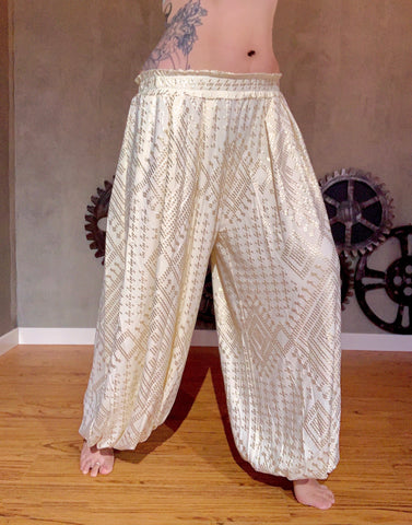 Modern Modal Royan Faux Assuit foil print Bloomers Tribal Fusion Knickerbockers ATS Pants Yoga