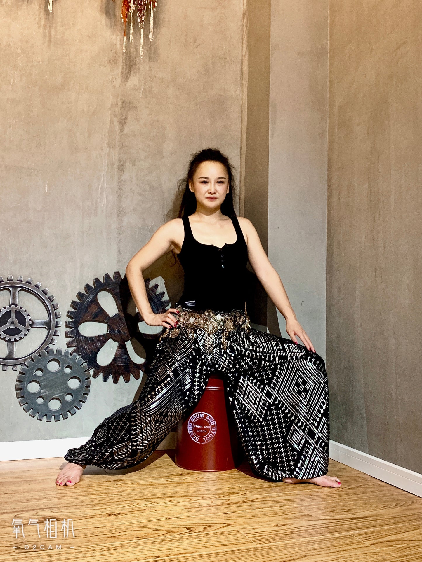 Modern Modal Royan Faux Assuit foil print Bloomers Tribal Fusion Knickerbockers ATS Pants Yoga