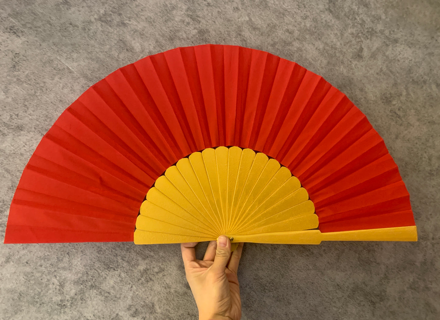 Pure Color Bling Bling Gold Spanish wooden Fan Flamenco dance Fan