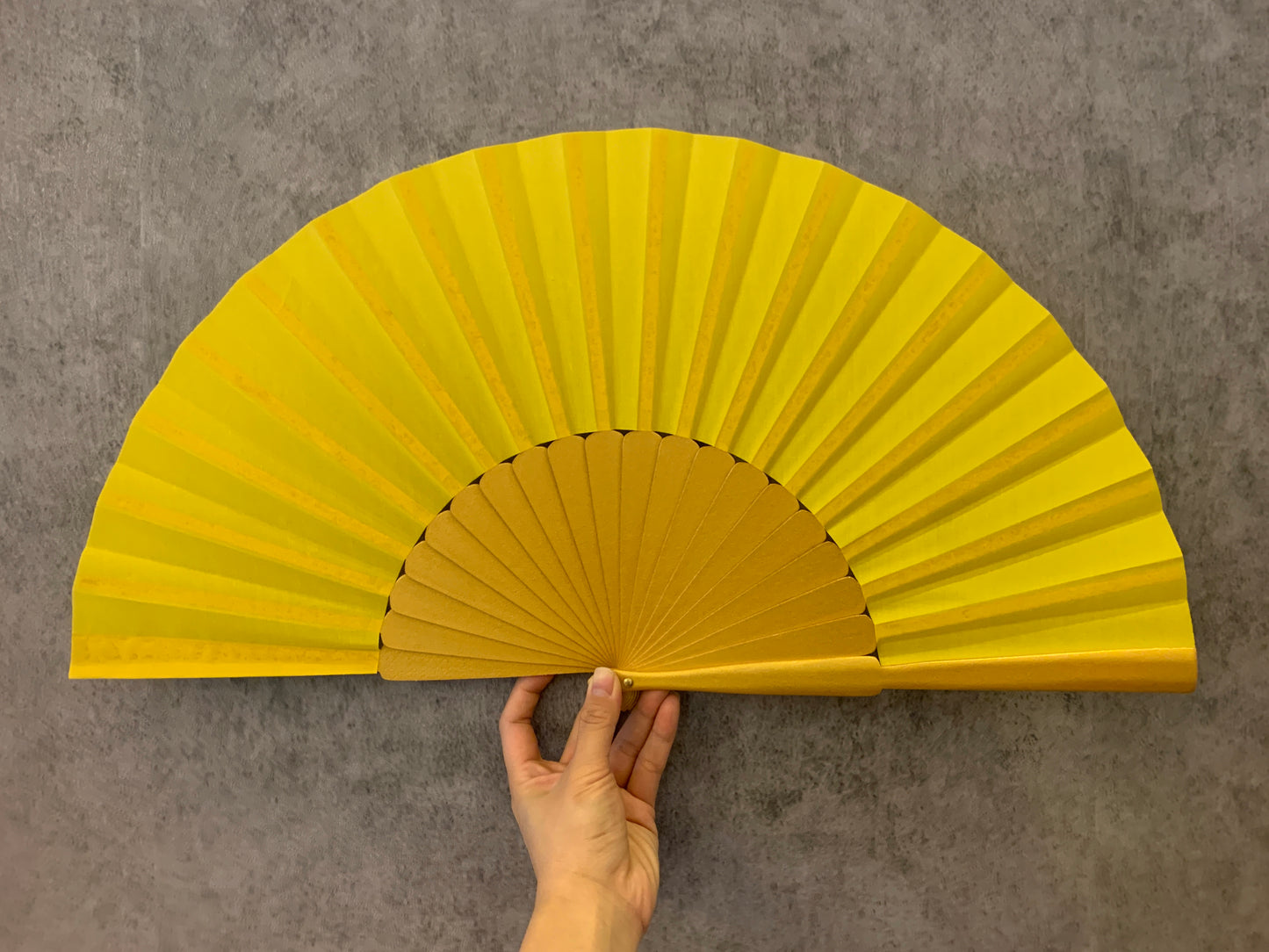 Pure Color Bling Bling Gold Spanish wooden Fan Flamenco dance Fan