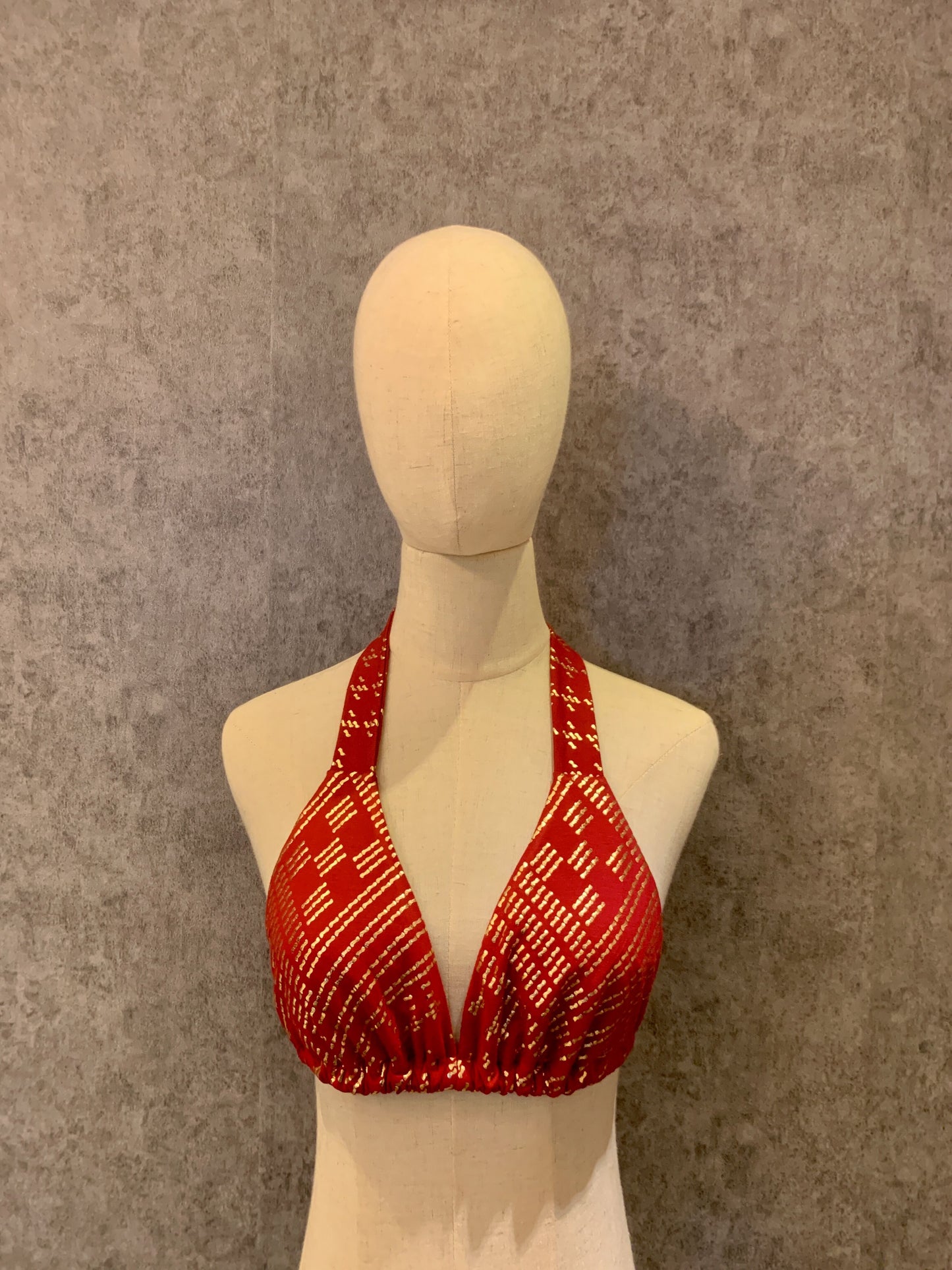 Gorgeous Fashions The Bikini Faux Assuit foil print Dance Bar Yoga Tops