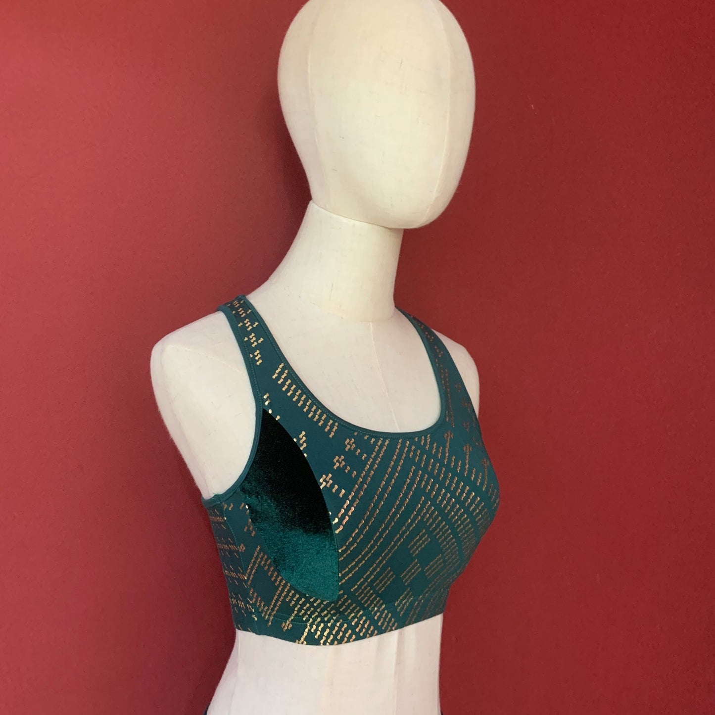 Tribal Fashions ATS choli Assuit The Elastic Rayon Faux Assuit Foil Print vest