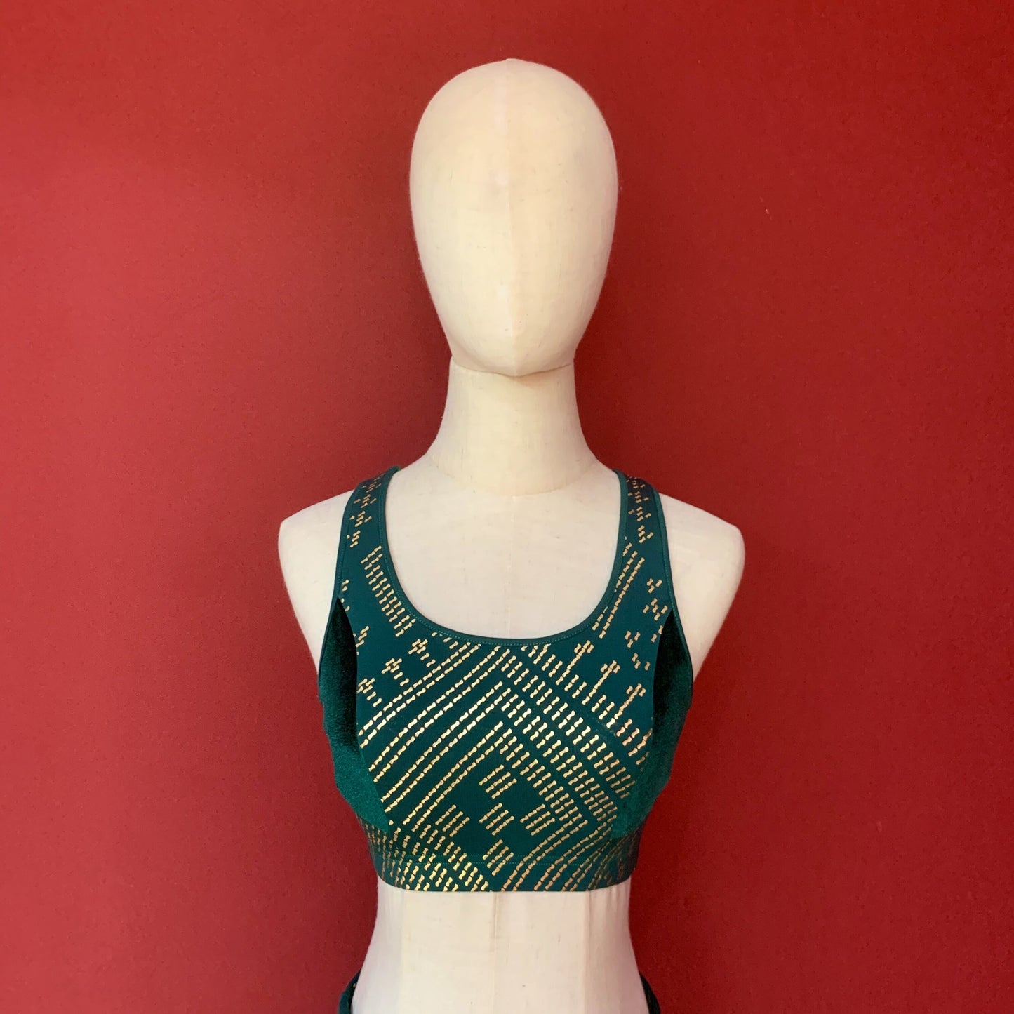 Tribal Fashions ATS choli Assuit The Elastic Rayon Faux Assuit Foil Print vest