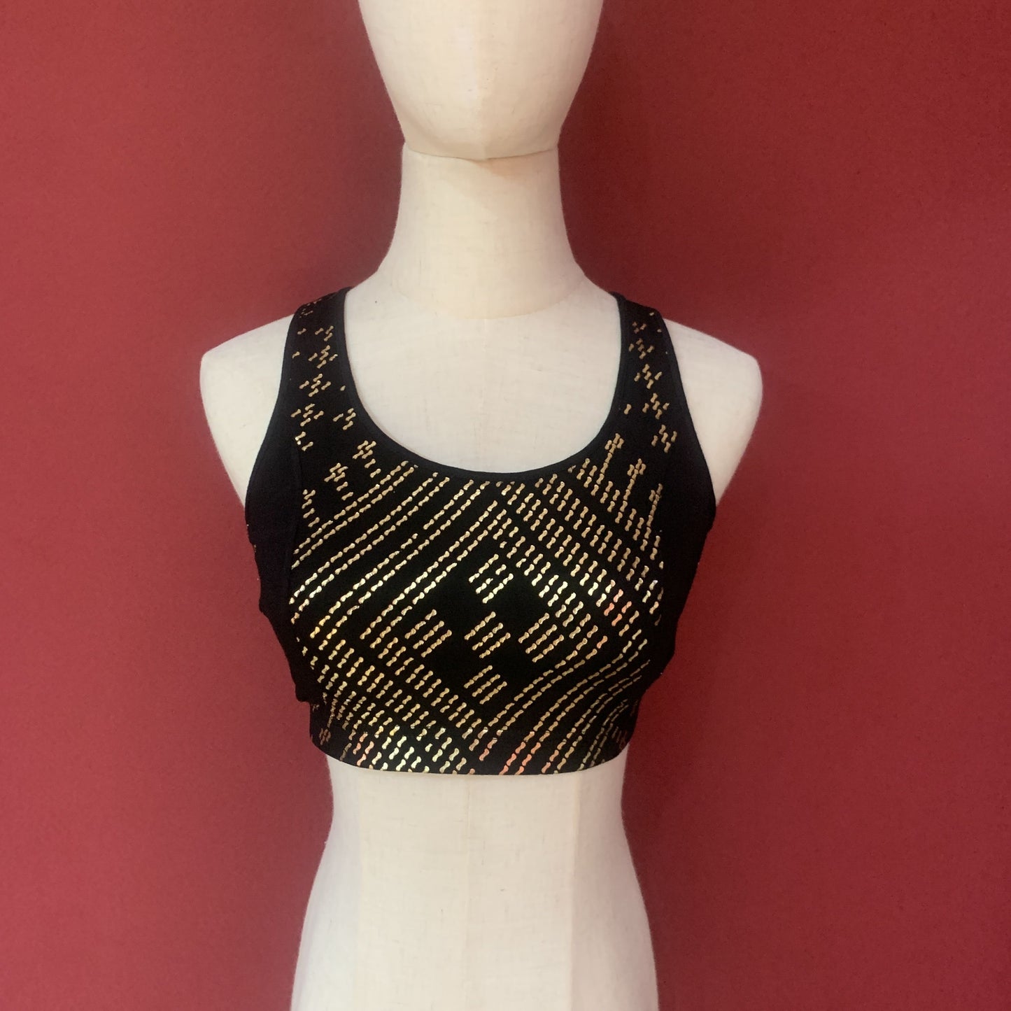 Tribal Fashions ATS choli Assuit The Elastic Rayon Faux Assuit Foil Print vest