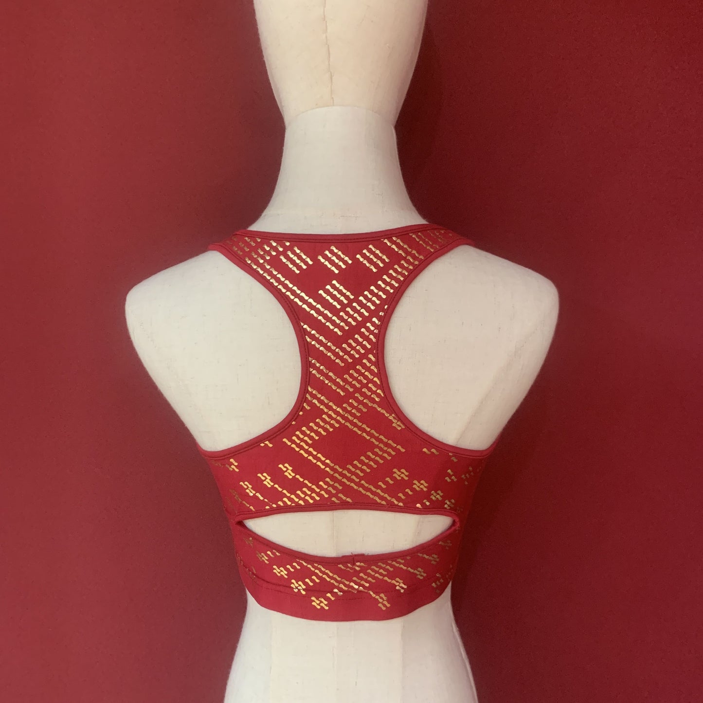 Tribal Fashions ATS choli Assuit The Elastic Rayon Faux Assuit Foil Print vest