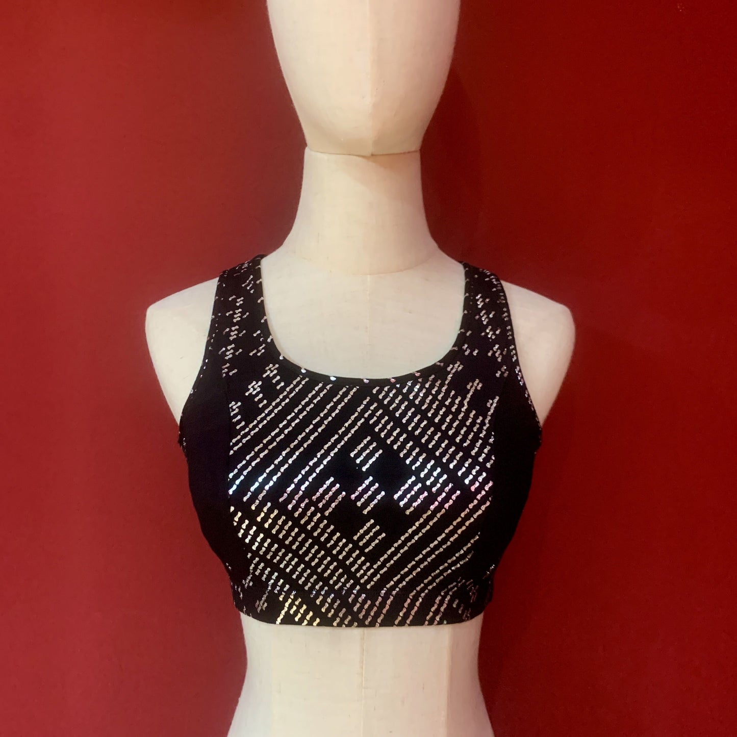 Tribal Fashions ATS choli Assuit The Elastic Rayon Faux Assuit Foil Print vest