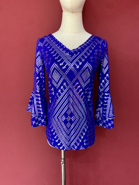 Spanish Flamenco Style Dance Top Flared Long Sleeve